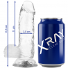 XRAY CLEAR DILDO REALISTA TRANSPARENTE 18.5CM X 3.8CM