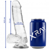 XRAY CLEAR DILDO REALISTA TRANSPARENTE 20CM X 4.5CM