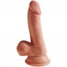 KING COCK PLUS 3D COCK SWINGING BALLS 24.5 CM - NATURAL