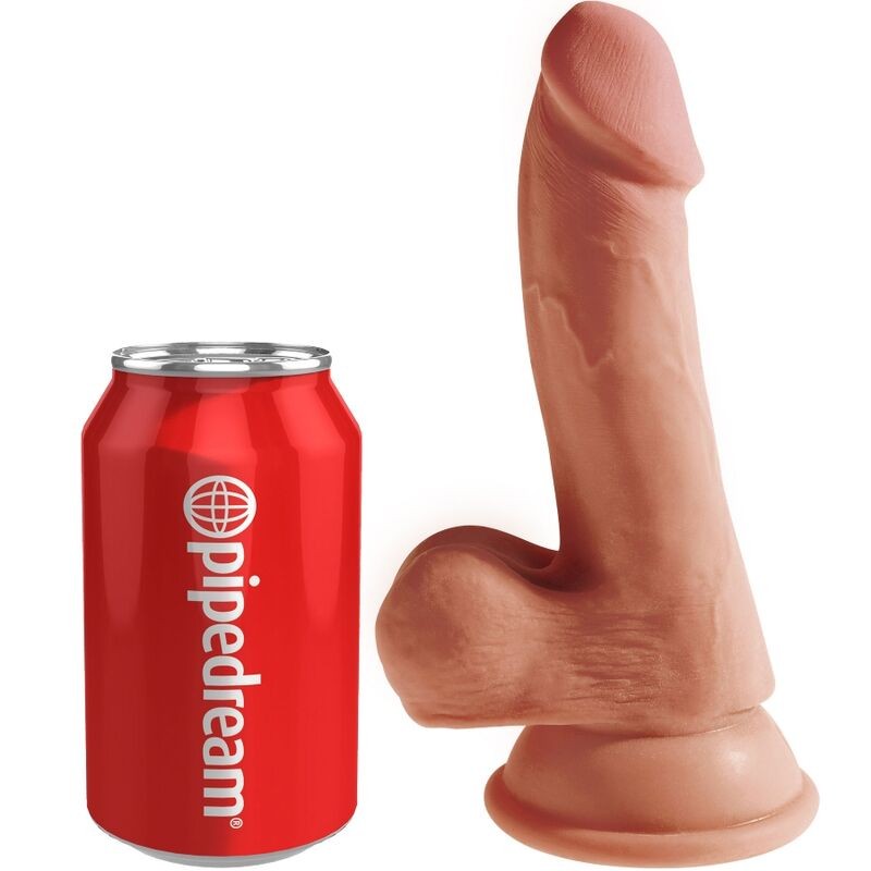 KING COCK PLUS 3D DILDO CON TESTICULOS 17 CM