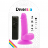 DIVERSIA DILDO FLEXIBLE CON VIBRACION 17 CM - LILA