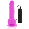 DIVERSIA DILDO FLEXIBLE CON VIBRACION 20.5 CM - LILA