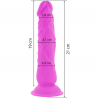 DIVERSIA DILDO FLEXIBLE CON VIBRACION 21 CM - LILA