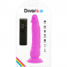 DIVERSIA DILDO FLEXIBLE CON VIBRACION 21 CM - LILA