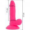 DIVERSIA DILDO FLEXIBLE CON VIBRACION 17 CM - ROSA