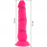 DIVERSIA DILDO FLEXIBLE CON VIBRACION 21 CM - ROSA