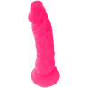 DIVERSIA DILDO FLEXIBLE CON VIBRACION 21 CM - ROSA