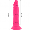 DIVERSIA DILDO FLEXIBLE CON VIBRACION 23 CM - PINK