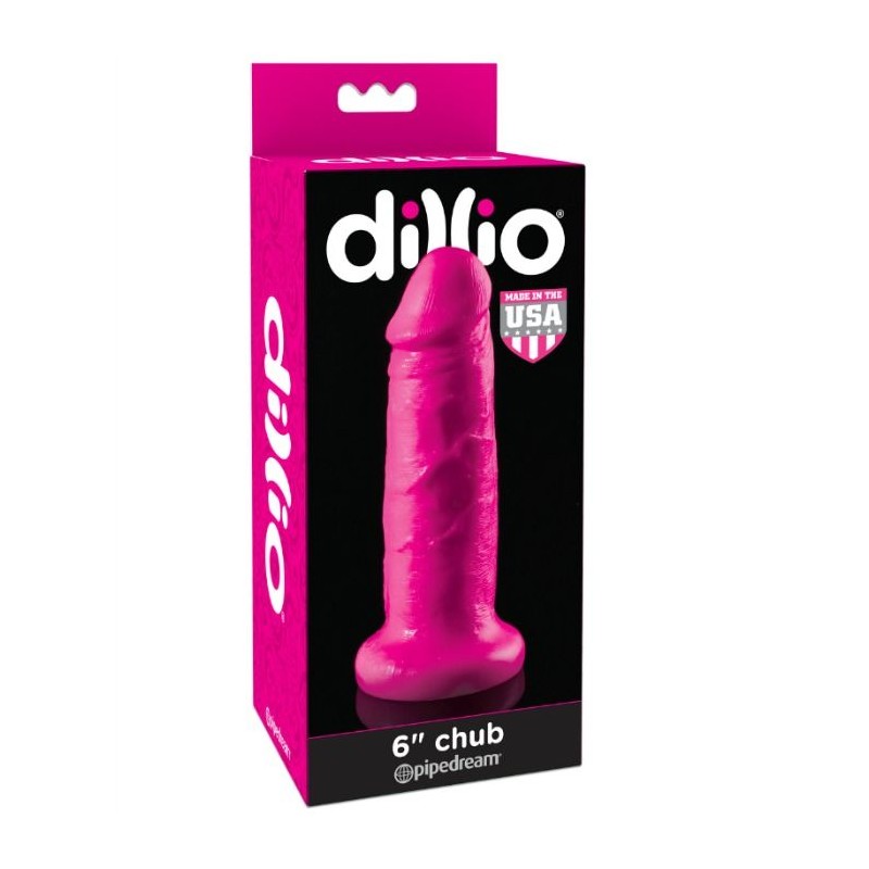 DILLIO DILDO CON VENTOSA CHUB 15.2 CM ROSA