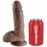 KING COCK 7" PENE REALISTICO MARRON 17.8CM