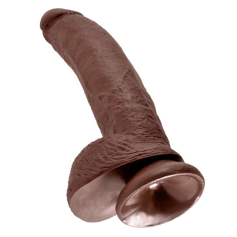 KING COCK 9" PENE REALISTICO MARRON 22.9CM