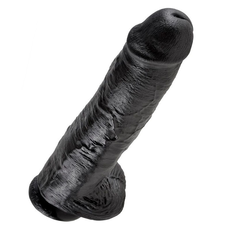 KING COCK 11" PENE REALISTICO NEGRO 28 CM