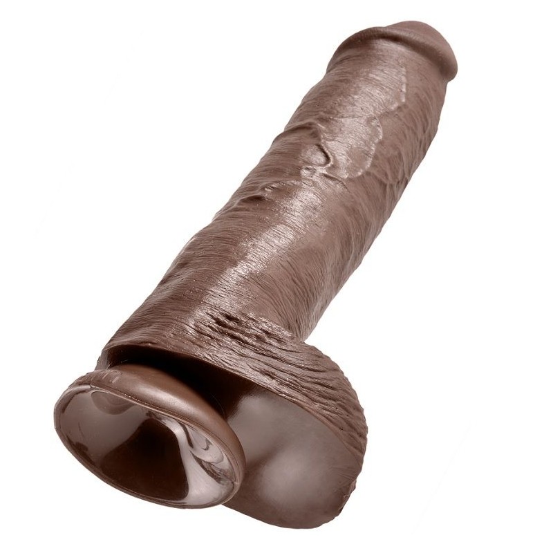 KING COCK 11" PENE REALISTICO MARRON 28 CM