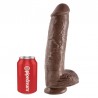 KING COCK 11" PENE REALISTICO MARRON 28 CM