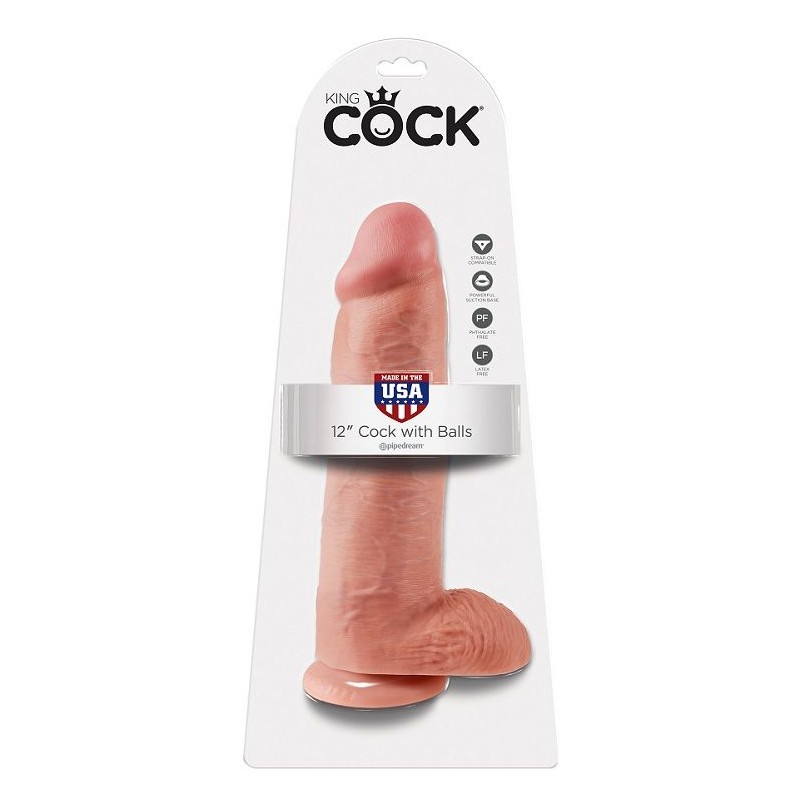 KING COCK 12" PENE REALISTICO NATURAL 30.48 CM