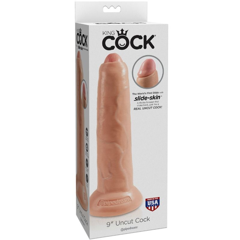 KING COCK DILDO REALISTICO UNCUT NATURAL 23 CM