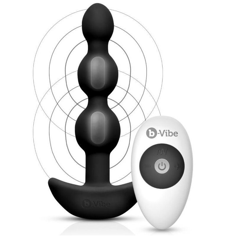 B-VIBE -TRIPLET ANAL CONTROL REMOTO BEADS NEGRO