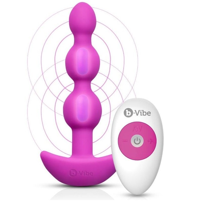 B-VIBE -TRIPLET ANAL CONTROL REMOTO BEADS ROSA