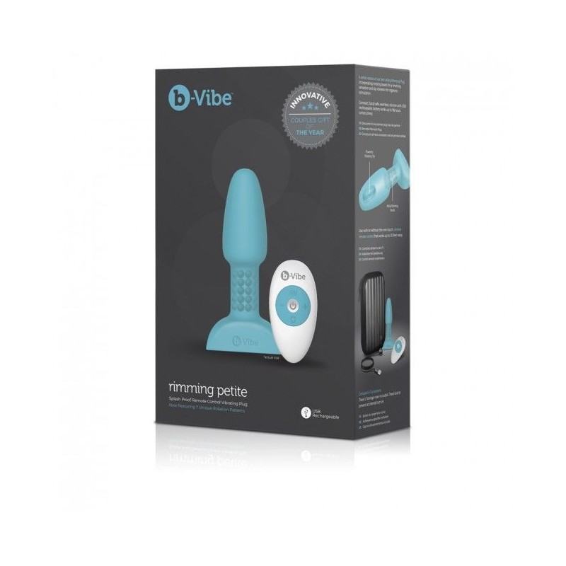 B-VIBE RIMMING CONTROL REMOTO ANAL PLUG  PETITE  TEAL