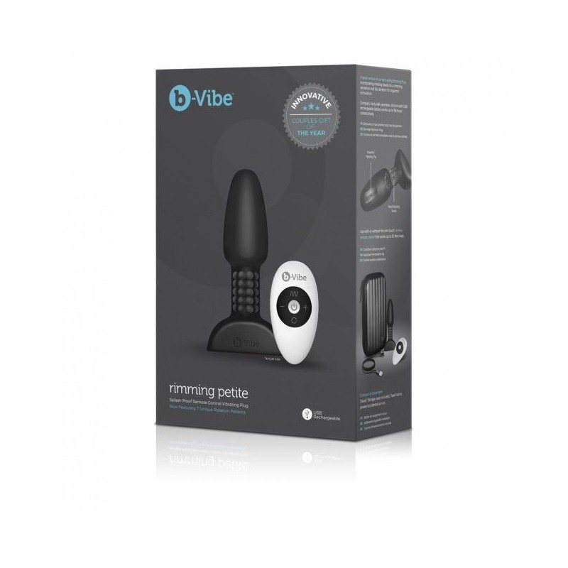 B-VIBE RIMMING CONTROL REMOTO ANAL PLUG  PETITE  NEGRO