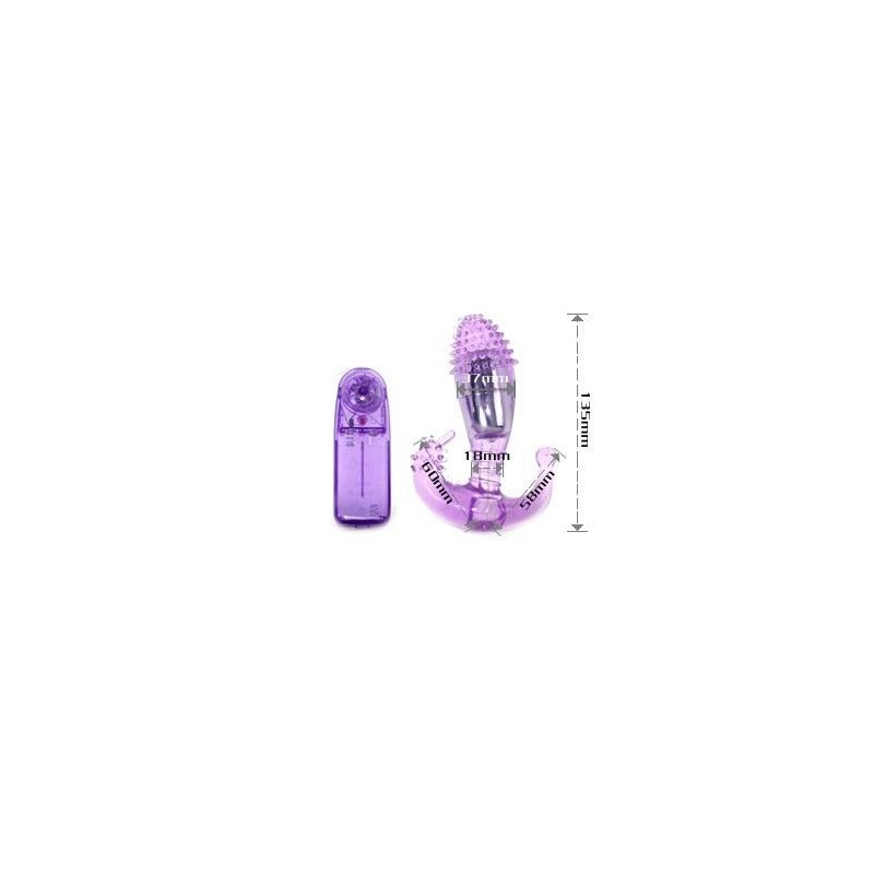ESTIMULADOR  LILA VAGINAL Y ANAL CON VIBRACION