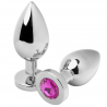 METALHARD ANAL PLUG DIAMOND ROSA MEDIUM 7.62CM