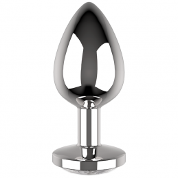 COQUETTE CHIC DESIRE PLUG ANAL DE METAL TALLA M CRISTAL CLEAR 3.5 X 8CM