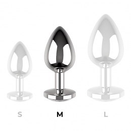 COQUETTE CHIC DESIRE PLUG ANAL DE METAL TALLA M CRISTAL CLEAR 3.5 X 8CM