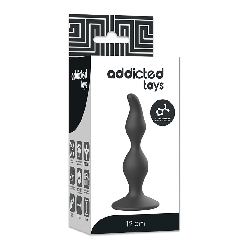 ADDICTED TOYS ANAL SEXUAL PLUG 12CM NEGRO