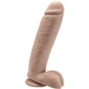 GET REAL - DILDO 25,5 CM CON TESTICULOS NEGRO