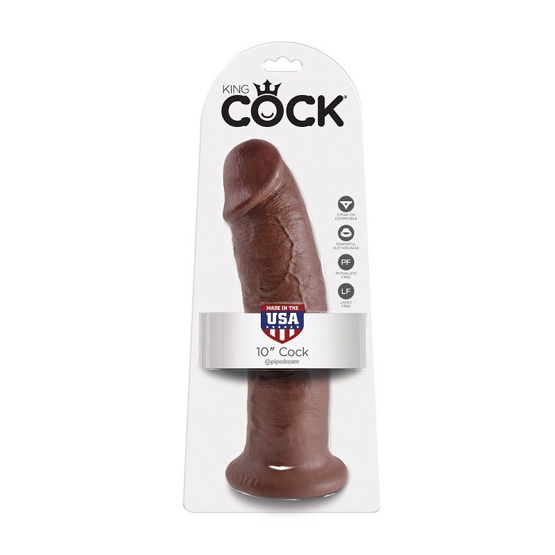 KING COCK 10" PENE MARRON 25.4 CM