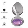 INTENSE - PLUG ANAL METAL ALUMINIO CON CRISTAL VIOLETA TALLA L