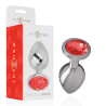 INTENSE - PLUG ANAL METAL CON CRISTAL ROJO TALLA M