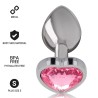 INTENSE - PLUG ANAL METAL ALUMINIO CORAZÓN ROSA TALLA S