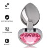 INTENSE - PLUG ANAL METAL ALUMINIO CORAZÓN ROSA TALLA L