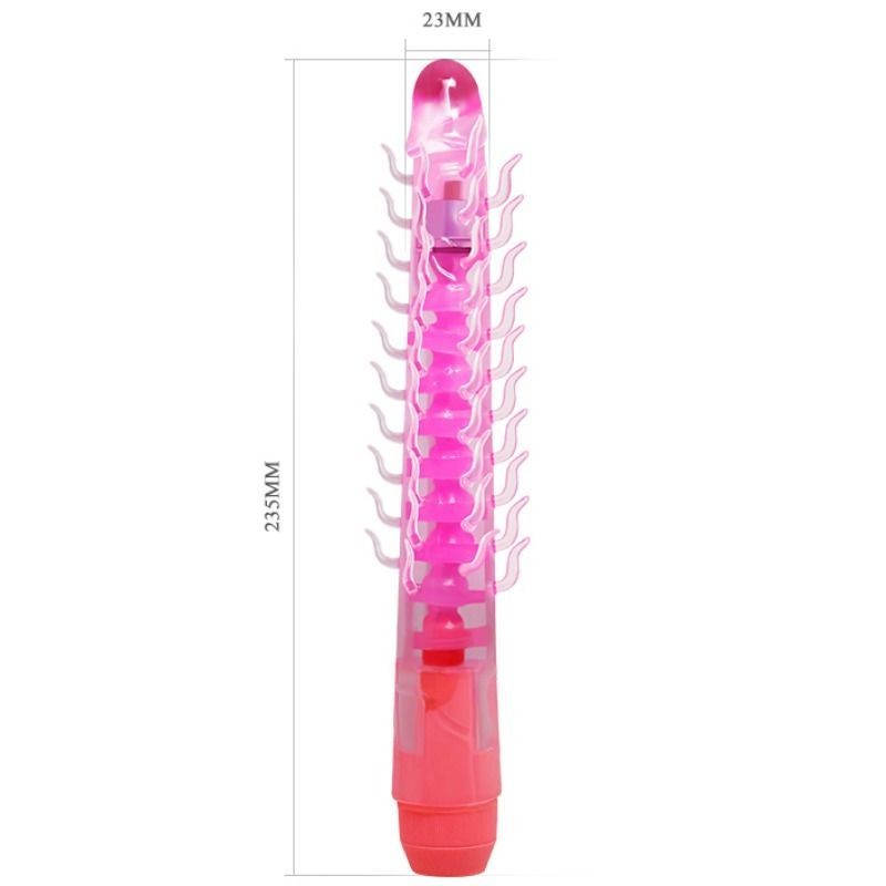 FLEXI VIBE SENSUAL SPINE BENDABLE VIBRATING DILDO LILA 23.5 CM