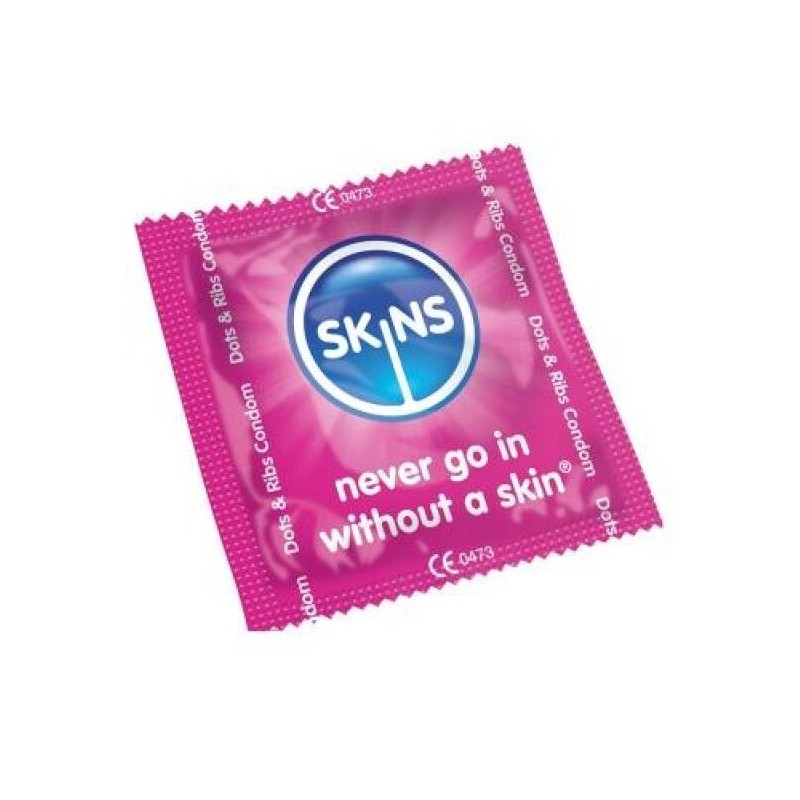 SKINS PRESERVATIVOS PUNTOS & ESTRÍAS BOLSA 500 UDS