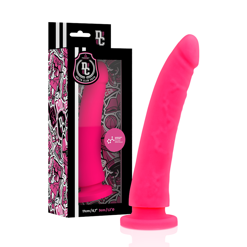 DELTA CLUB TOYS ARNES + DILDO ROSA SILICONA MEDICA 17 X 3 CM