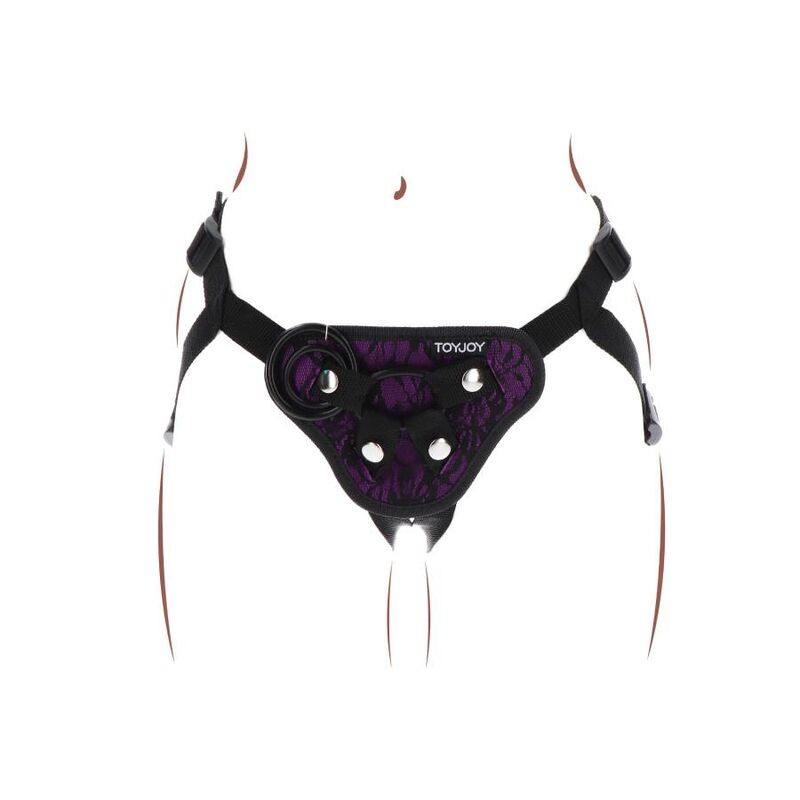 GET REAL - STRAP-ON LACE HARNES MORADO