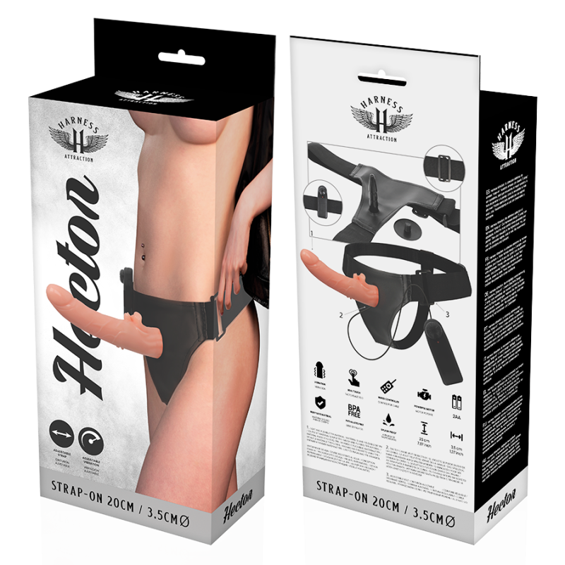 HARNESS ATTRACTION ÁRNES VIBRADOR HECTOR  20 X 3.5CM