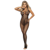 QUEEN LINGERIE BODYSTOCKING EN RED CON LAZOS S-L