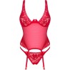 OBSESSIVE - LACELOVE CORSET ROJO XS/S