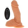 GET REAL - DILDO VIBRADOR CON BOLAS GIRATORIAS NATURAL