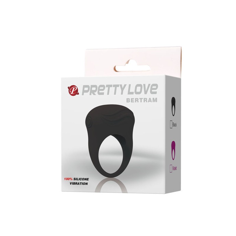 PRETTY LOVE BERTRAM ANILLO VIBRADOR NEGRO