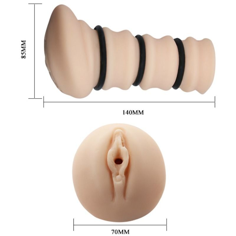 CRAZY BULL - MASTURBADOR CON ANILLOS - MODELO VAGINA 2