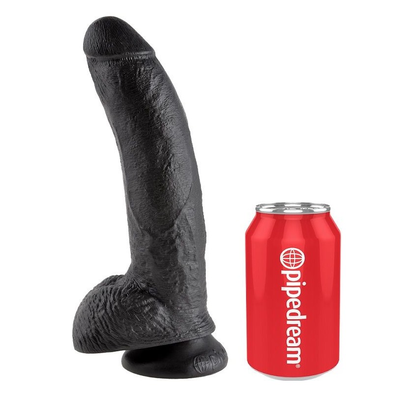 KING COCK 9" PENE REALISTICO NEGRO 22.9CM