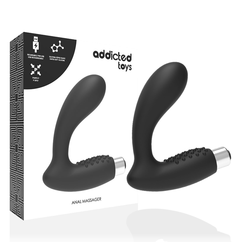 ADDICTED TOYS VIBRADOR PROSTÁTICO RECARGABLE MODEL 5 - NEGRO