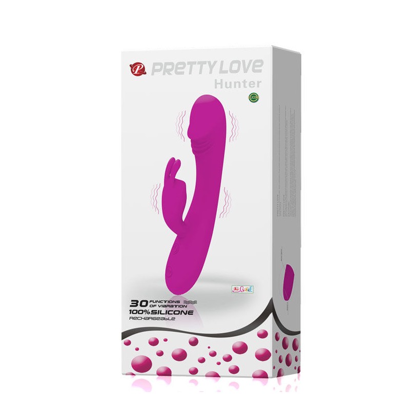 PRETTY LOVE SMART - VIBRADOR CON RABBIT 30 MODOS HUNTER