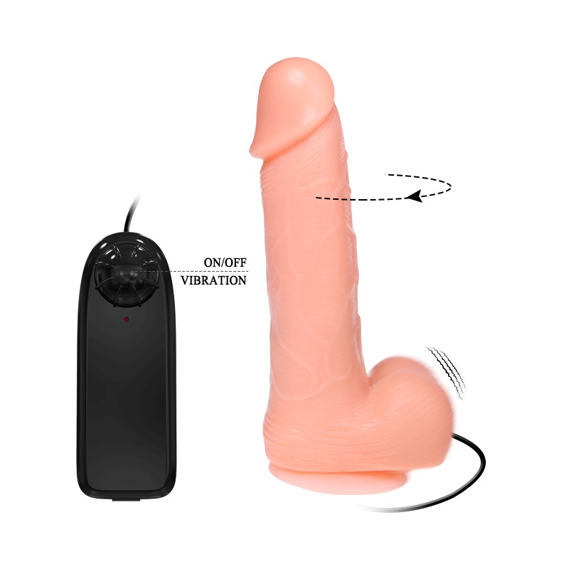 DONG DILDO REALISTICO VIBRACION Y ROTACION 20 CM