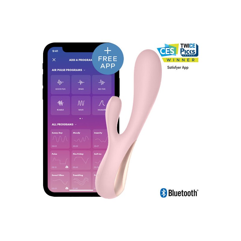 SATISFYER MONO FLEX ROSA CON APP